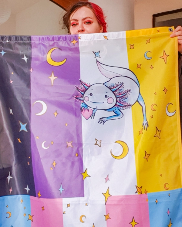 Nonbinary and trans flag