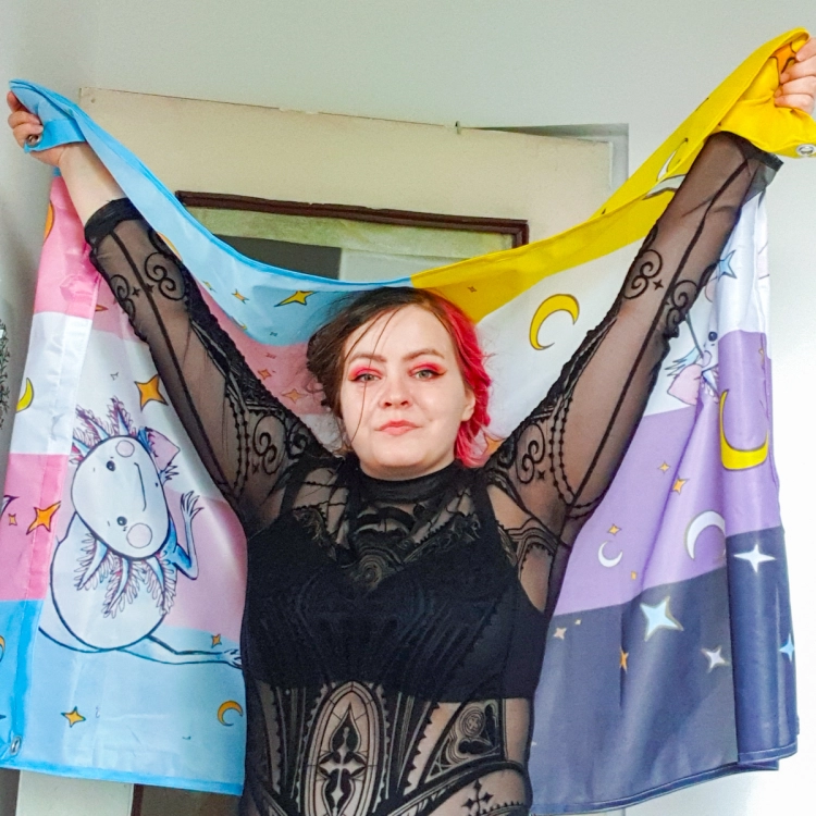 Nonbinary and trans flag